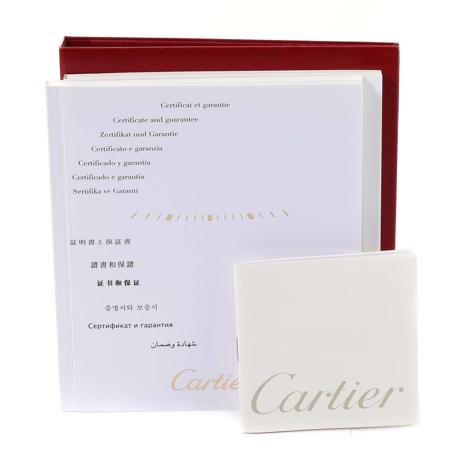 Cartier Ronde Solo XL Silber Zifferblatt Stahl Herrenuhr W6701010 Papiere im Angebot 5