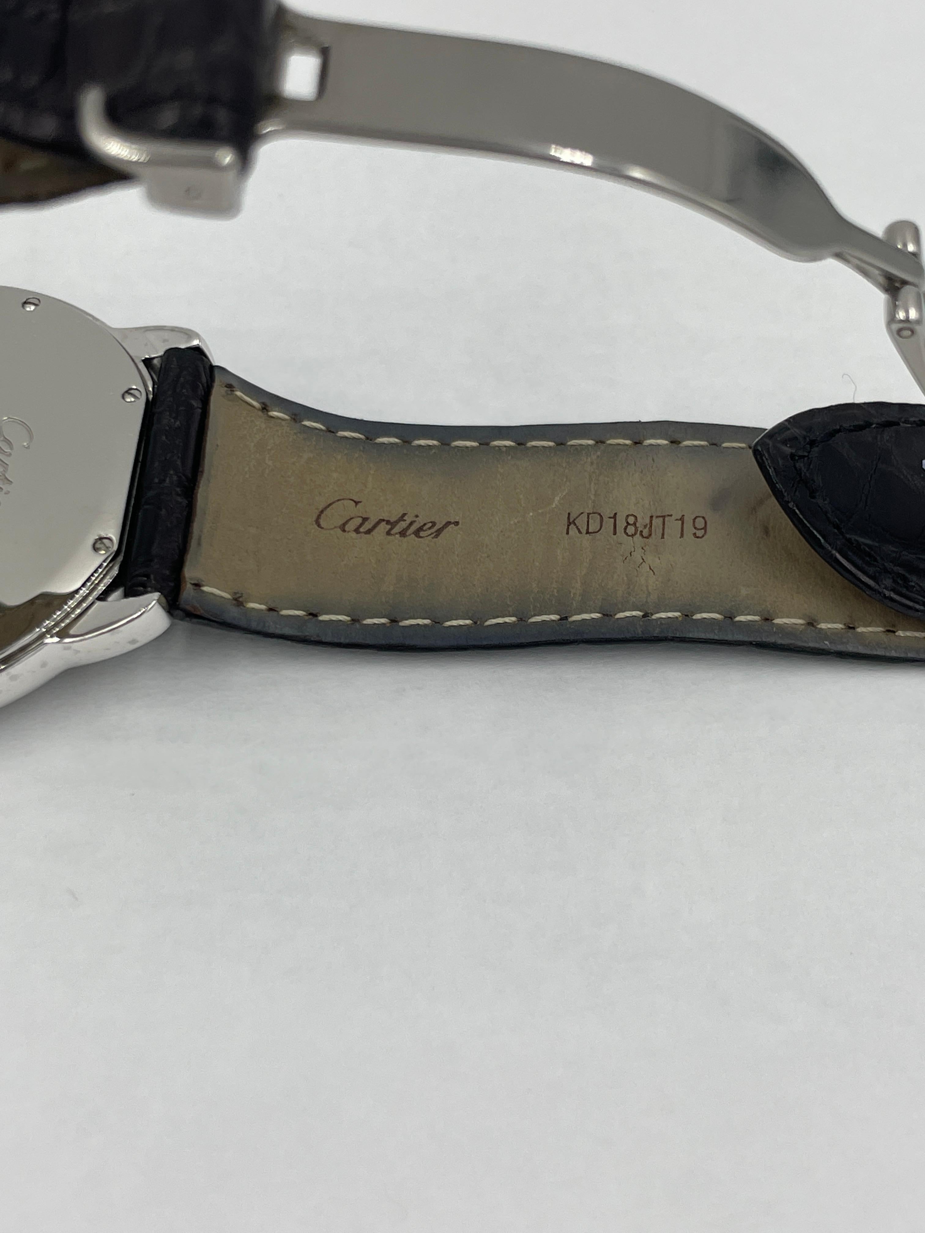 Cartier Rondo Diamant-Stahluhr mit Diamanten 3