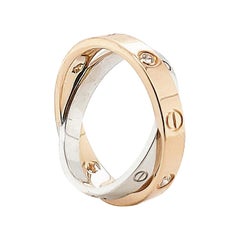 Cartier Rose and White Gold Diamond Love Ring