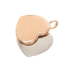 Cartier Rose and White Gold Heart Pendant Charm