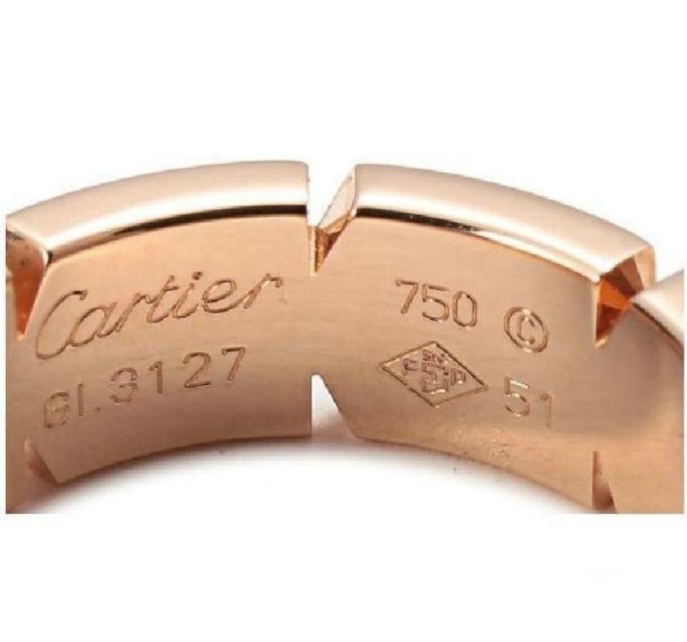 Women's Cartier Rose Gold 18 Karat Ring For Sale