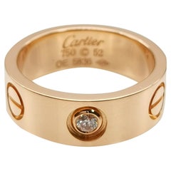 Cartier Rose Gold 1P Diamond Love Ring