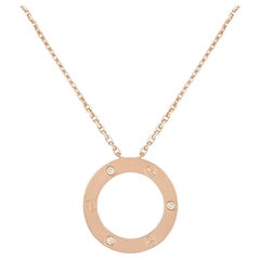 Cartier, collier d'amour en or rose à 3 diamants B7014700