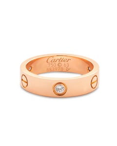 Cartier rose gold 3 Diamond Love ring 63