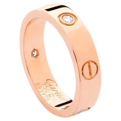 Cartier rose gold 3 Diamond Love ring 63
