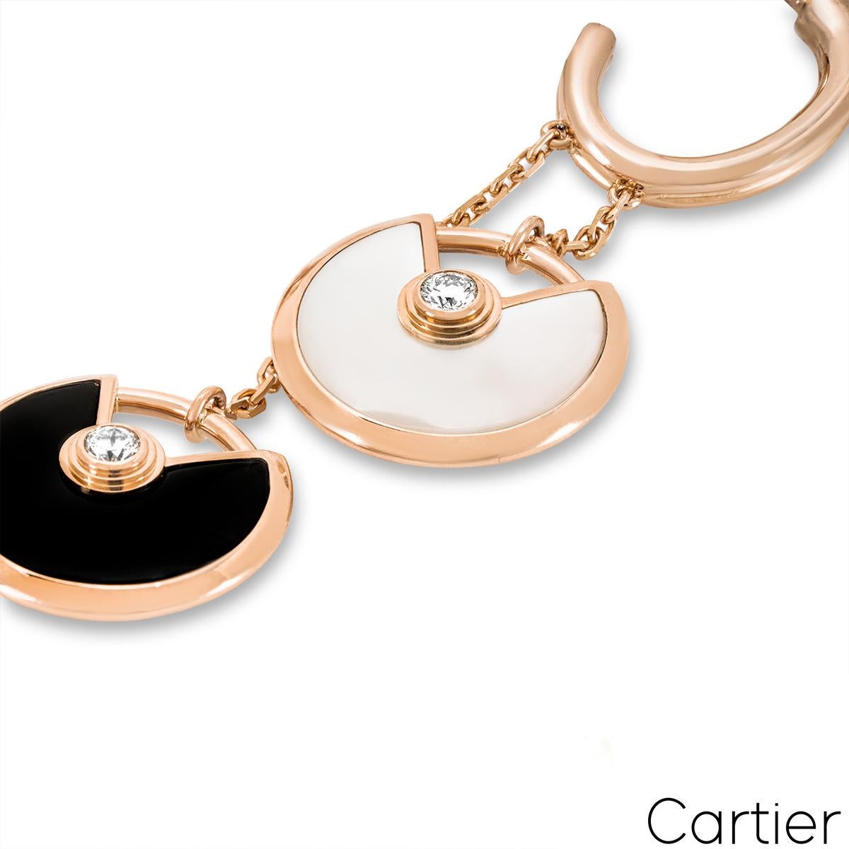 Cartier Roségold Amulette De Cartier XS Ohrringe B8301251 im Zustand „Hervorragend“ im Angebot in London, GB