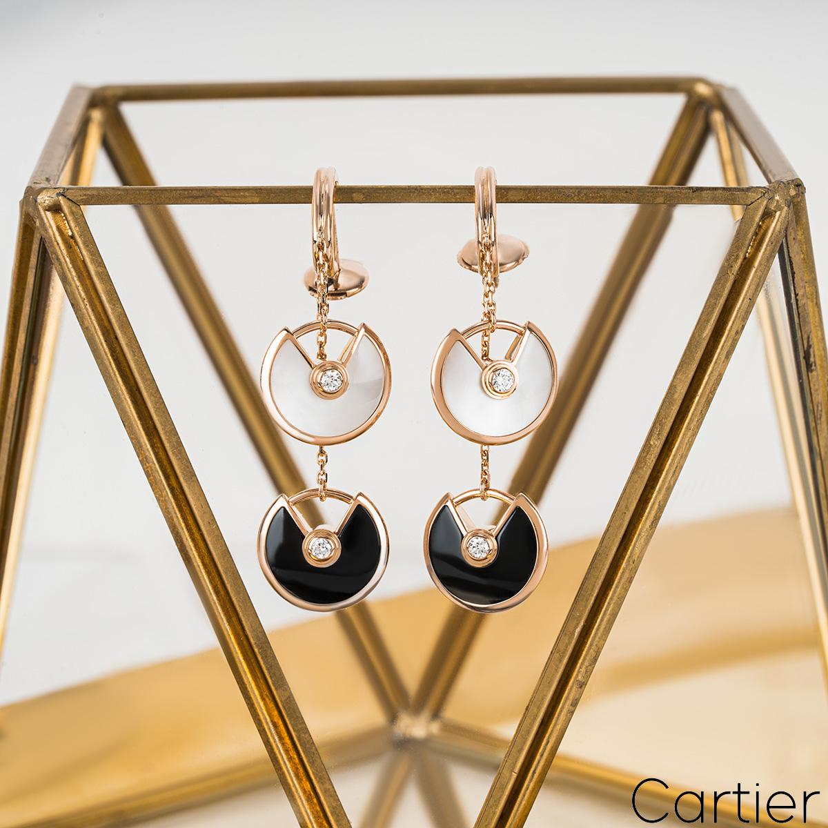 Cartier Rose Gold Amulette De Cartier XS Earrings B8301251 For Sale 1