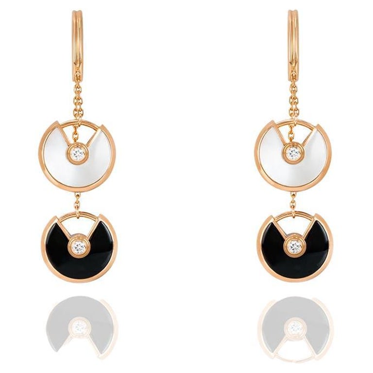 Cartier Rose Gold Amulette De Cartier XS Earrings B8301251 For Sale at