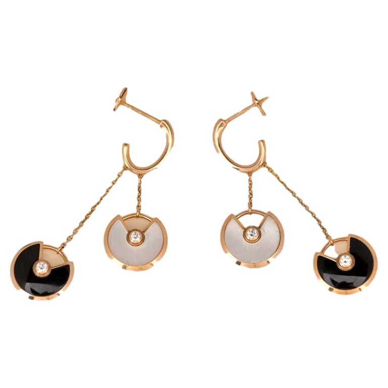 Cartier Rose Gold Amulette De Cartier XS Earrings For Sale at 1stDibs