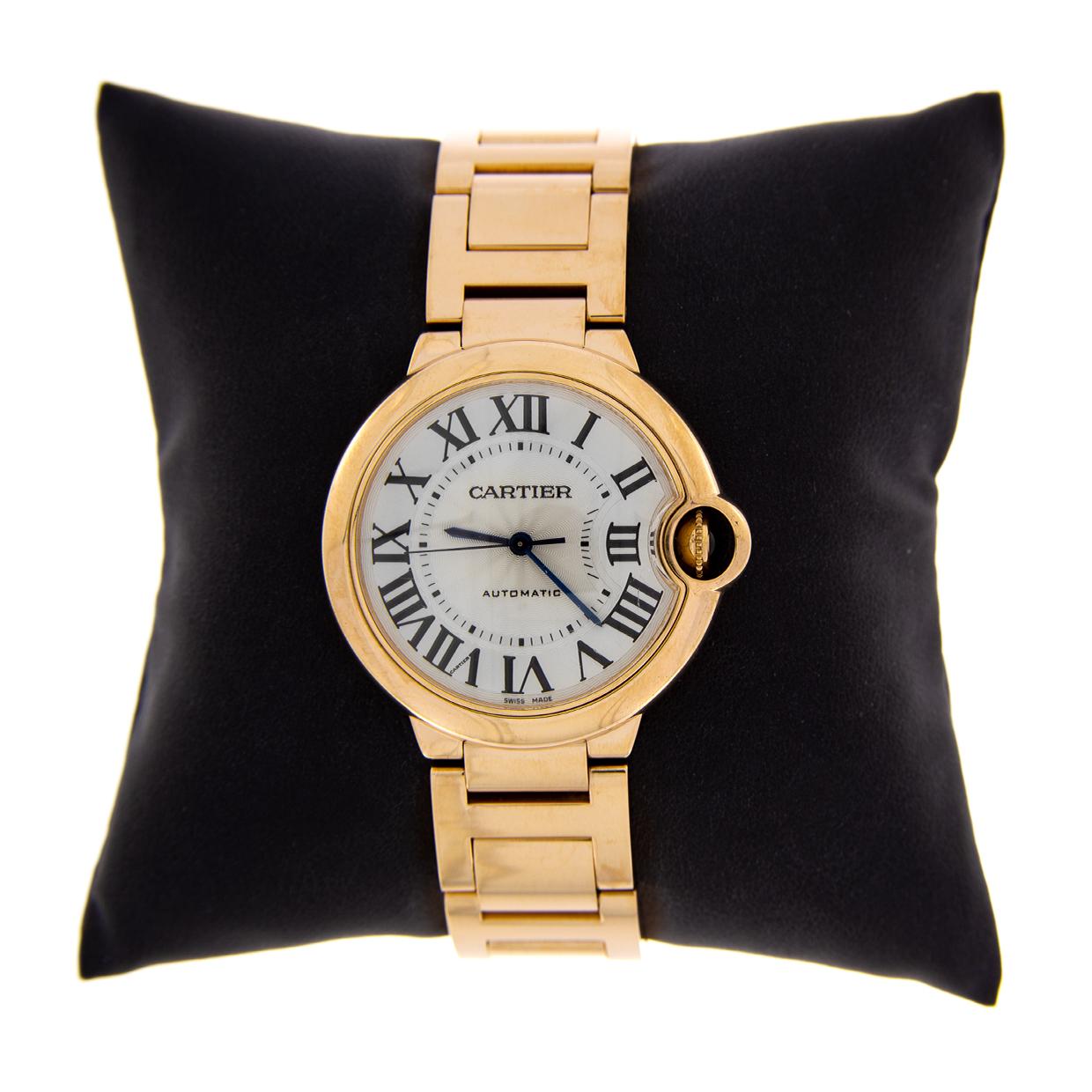 Women's Cartier Rose Gold Ballon Bleu Luxury Watch For Sale