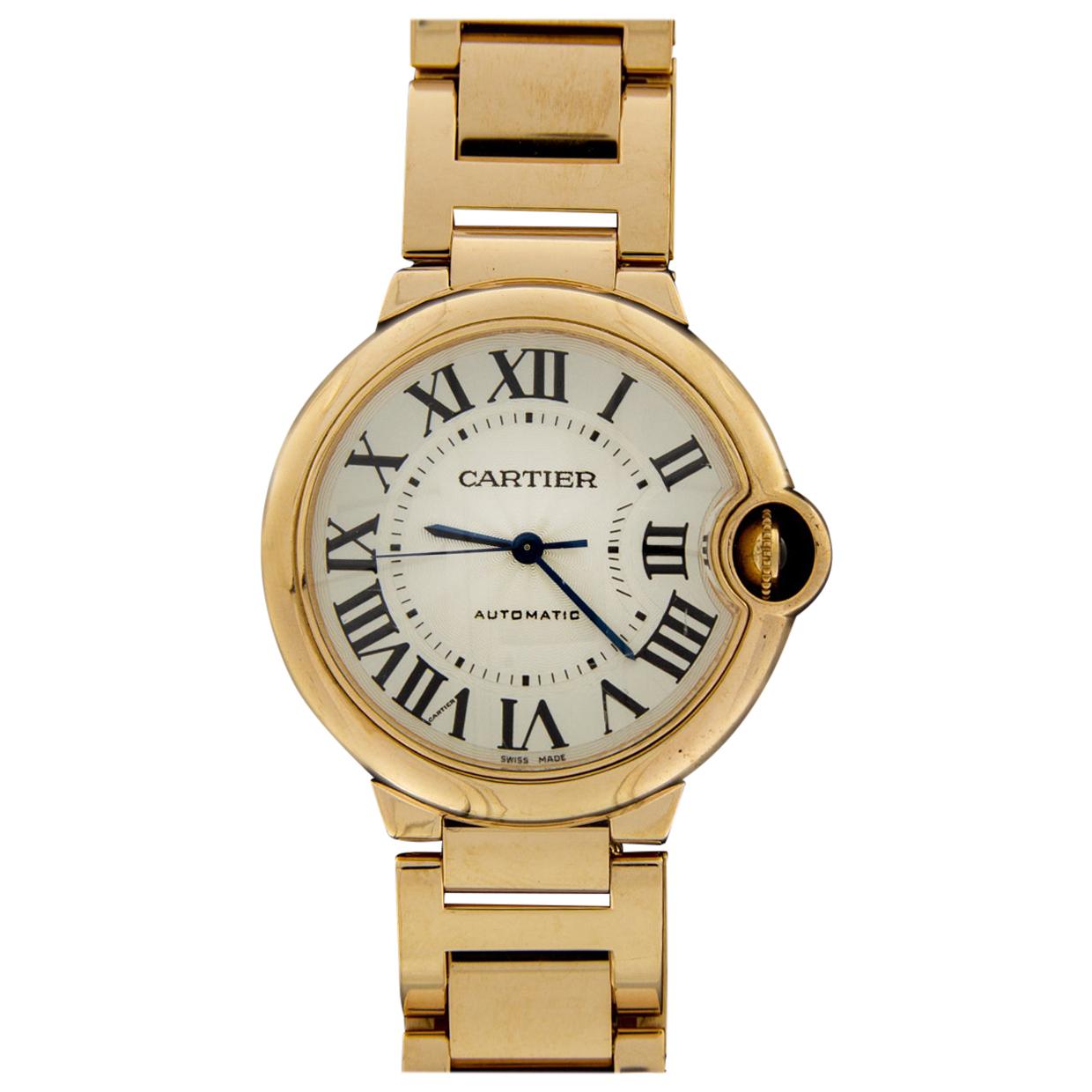 Cartier Rose Gold Ballon Bleu Luxury Watch For Sale