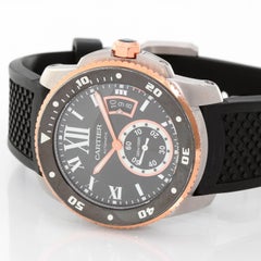 Cartier Rose Gold Calibre de Cartier Diver Black dial Automatic Wristwatch