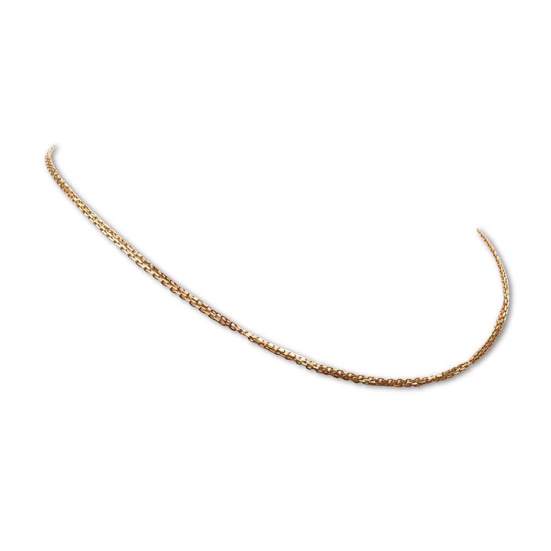 Cartier: Halskette aus Roségold mit Kette im Zustand „Hervorragend“ in New York, NY