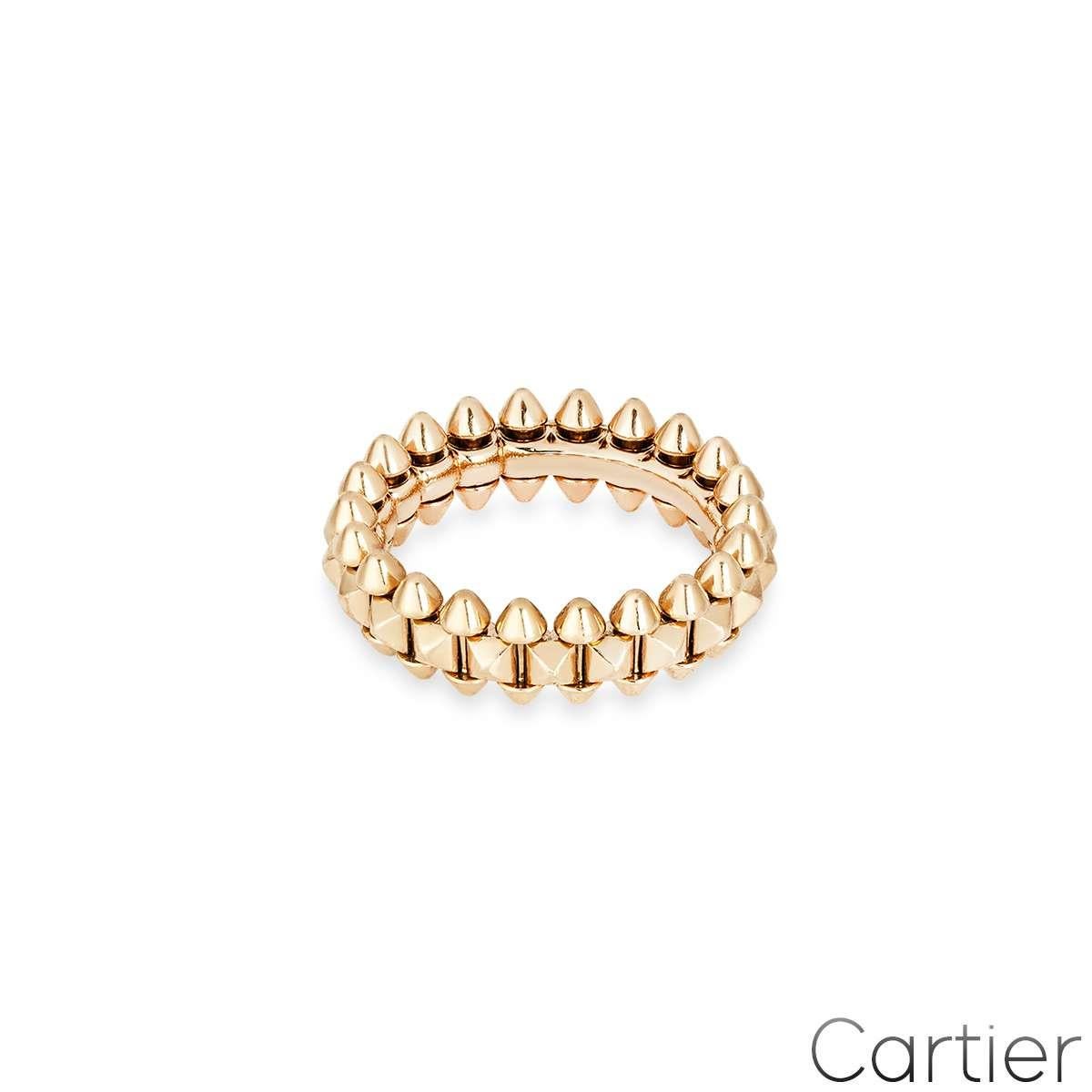For Sale:  Cartier Rose Gold Clash de Cartier SM Ring Size 48 B4229800 4