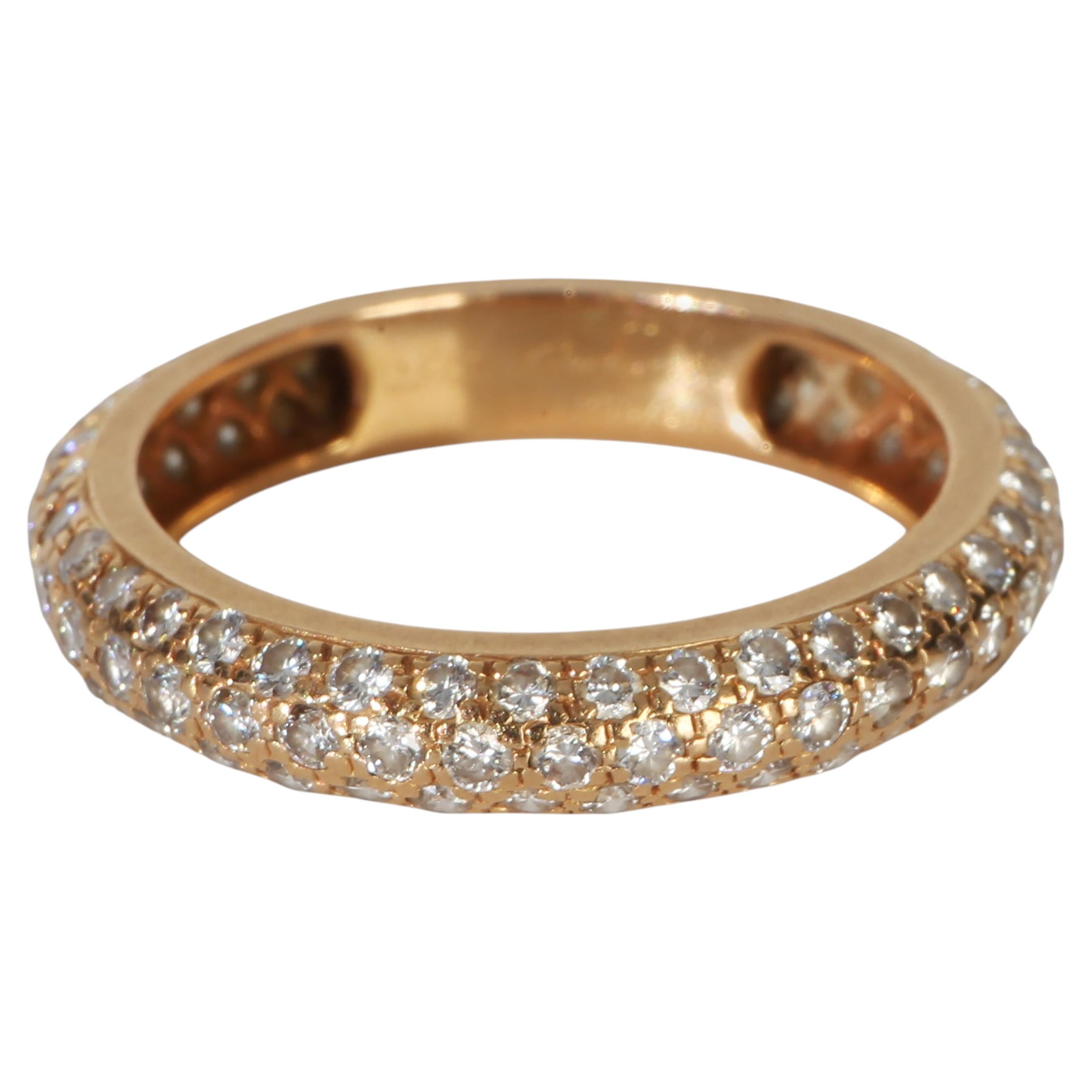 Cartier Rose Gold Diamond 150th Anniversary Band For Sale