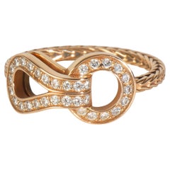 Cartier Rose Gold Diamond Agrafe Ring