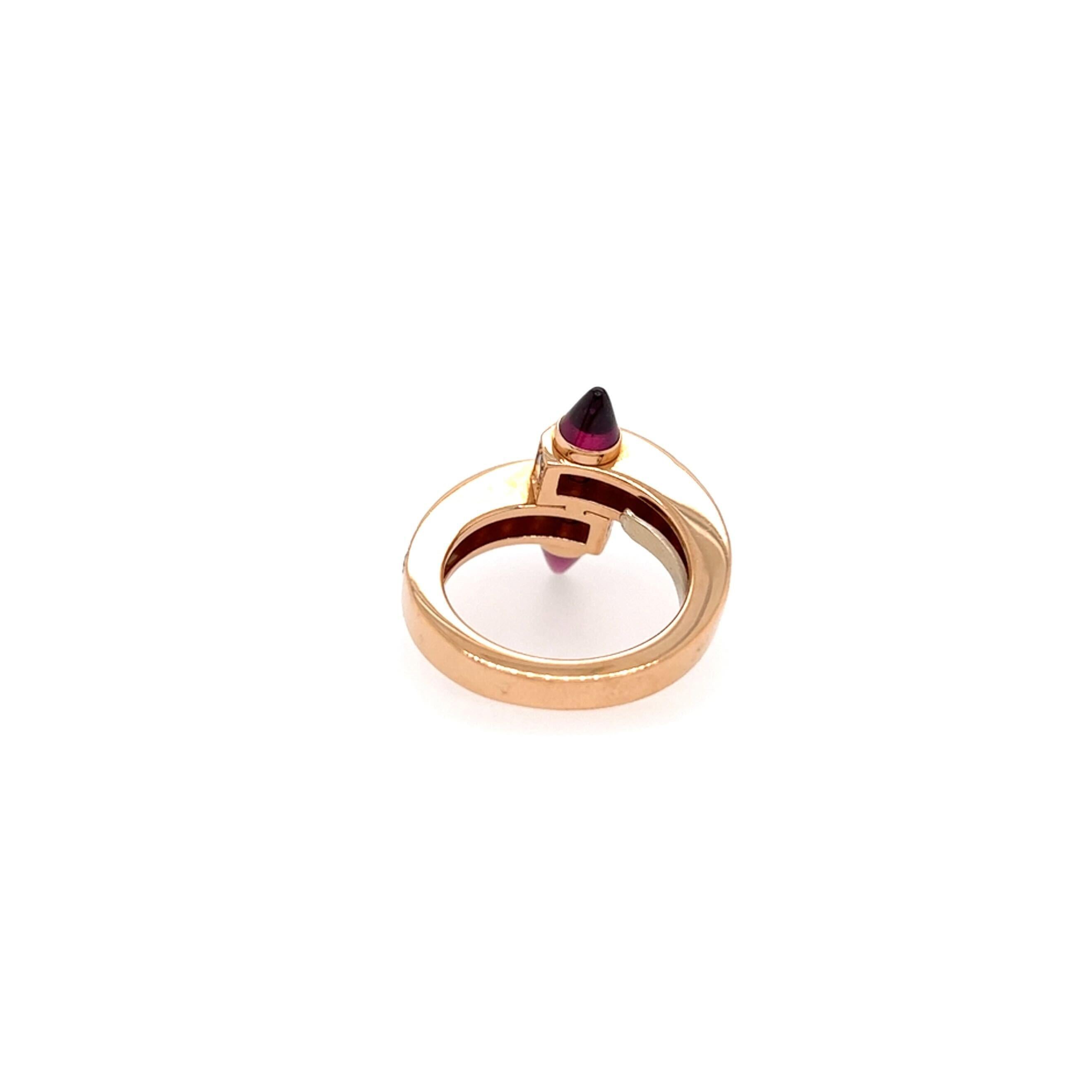 Cartier Menotte-Ring aus Roségold, Diamant und rosa Turmalin für Damen oder Herren