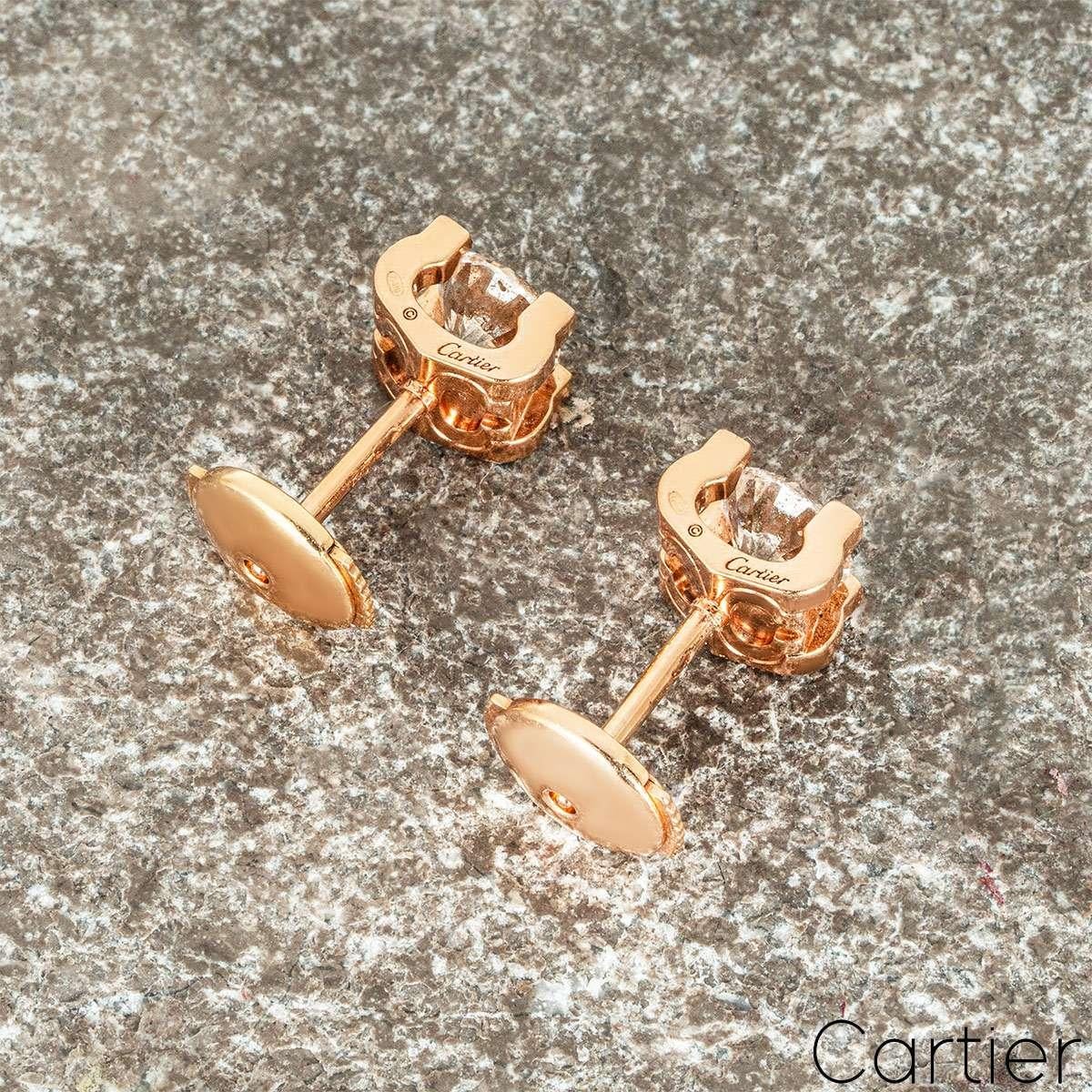 Orecchini Cartier in oro rosa con diamanti C de Cartier 1,21ct TDW XXX N8502300 2