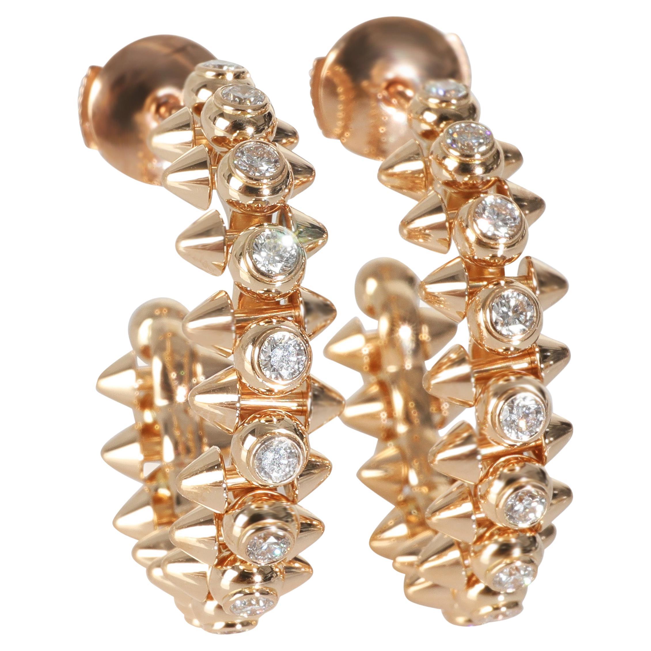 Pendientes Clash de Cartier de diamantes en oro rosa
