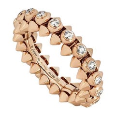 Cartier Rose Gold Diamond Clash de Cartier Ring Size 53 N4765400