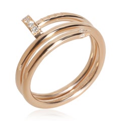 Cartier Rose Gold Diamond Double Small Model Juste Un Clou Ring