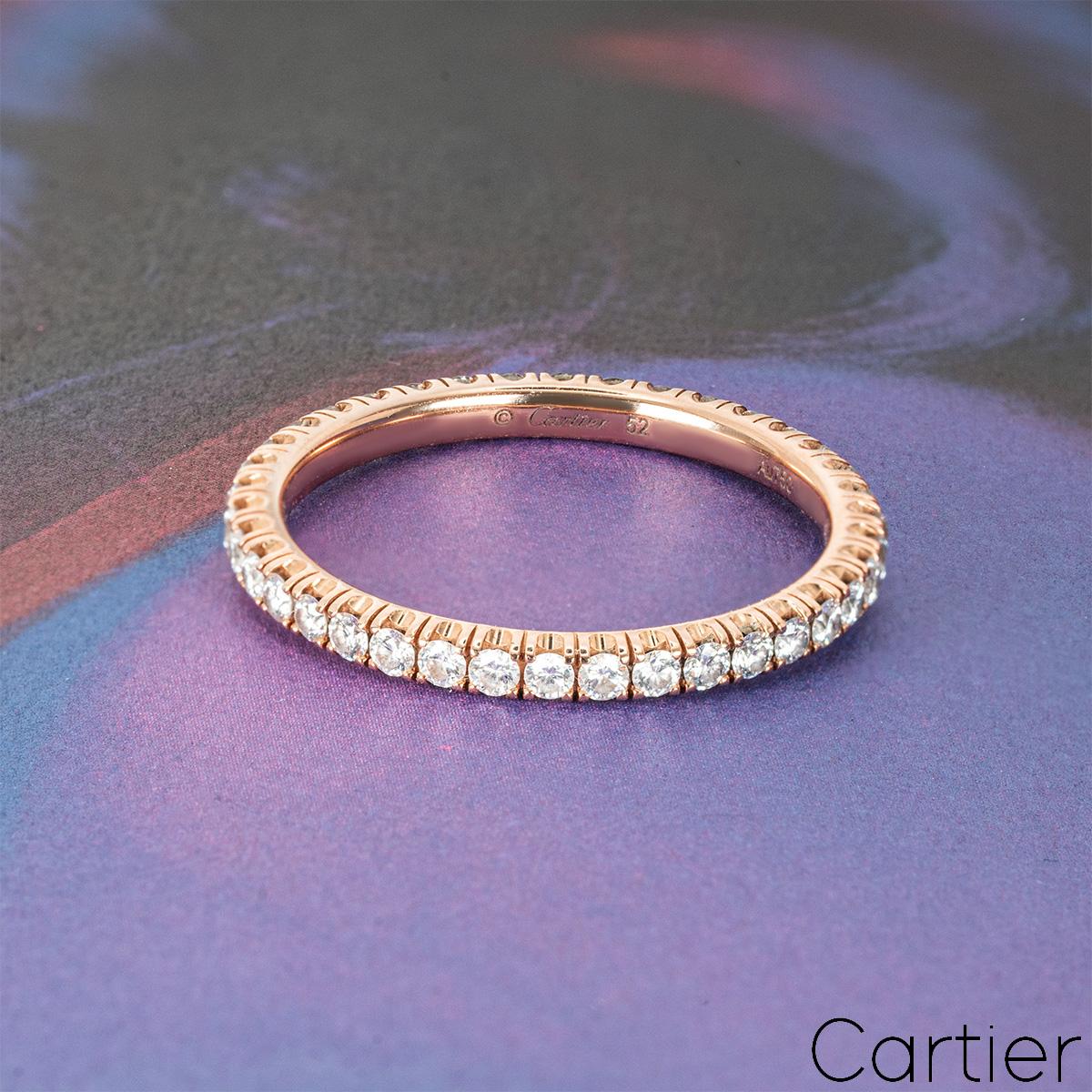 Cartier Rose Gold Diamond Étincelle De Cartier Full Eternity Ring B4086500 In Excellent Condition In London, GB