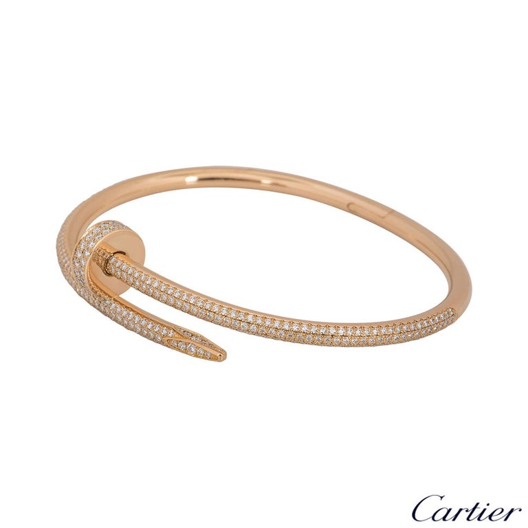 cartier rose gold diamond bracelet