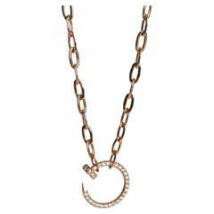 Cartier Rose Gold Diamond Juste Un Clou Necklace