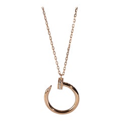 Cartier Rose Gold Diamond Juste Un Clou Pendant