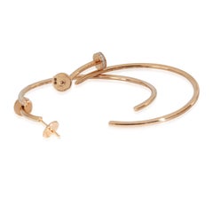 Cartier Rose Gold Diamond Large Model Juste Un Clou Hoop Earrings