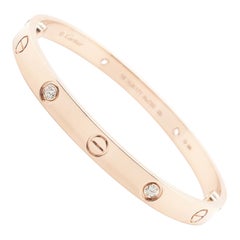 Cartier Rose Gold Diamond Love Bracelet Cartier Rose Gold Diamond Love Bracelet
