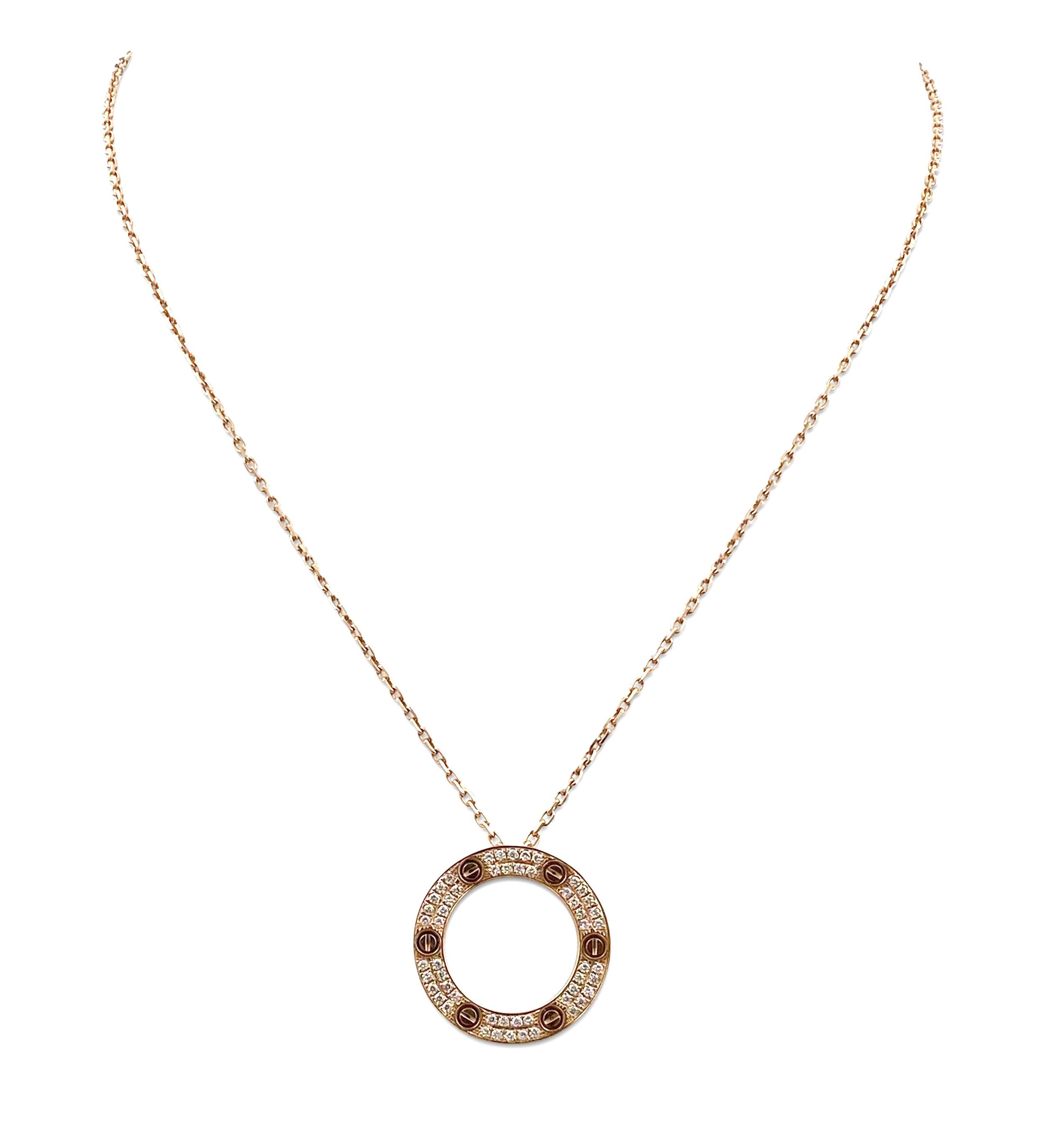 cartier circle necklace