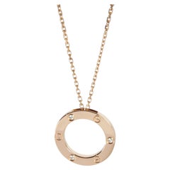 Cartier Rose Gold Diamond Love Pendant