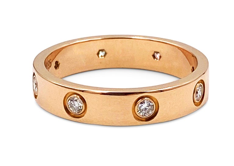 Cartier Rose Gold Diamond Love Ring at 1stDibs cartier love ring