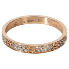 Cartier Rose Gold Diamond Mini Model Love Ring