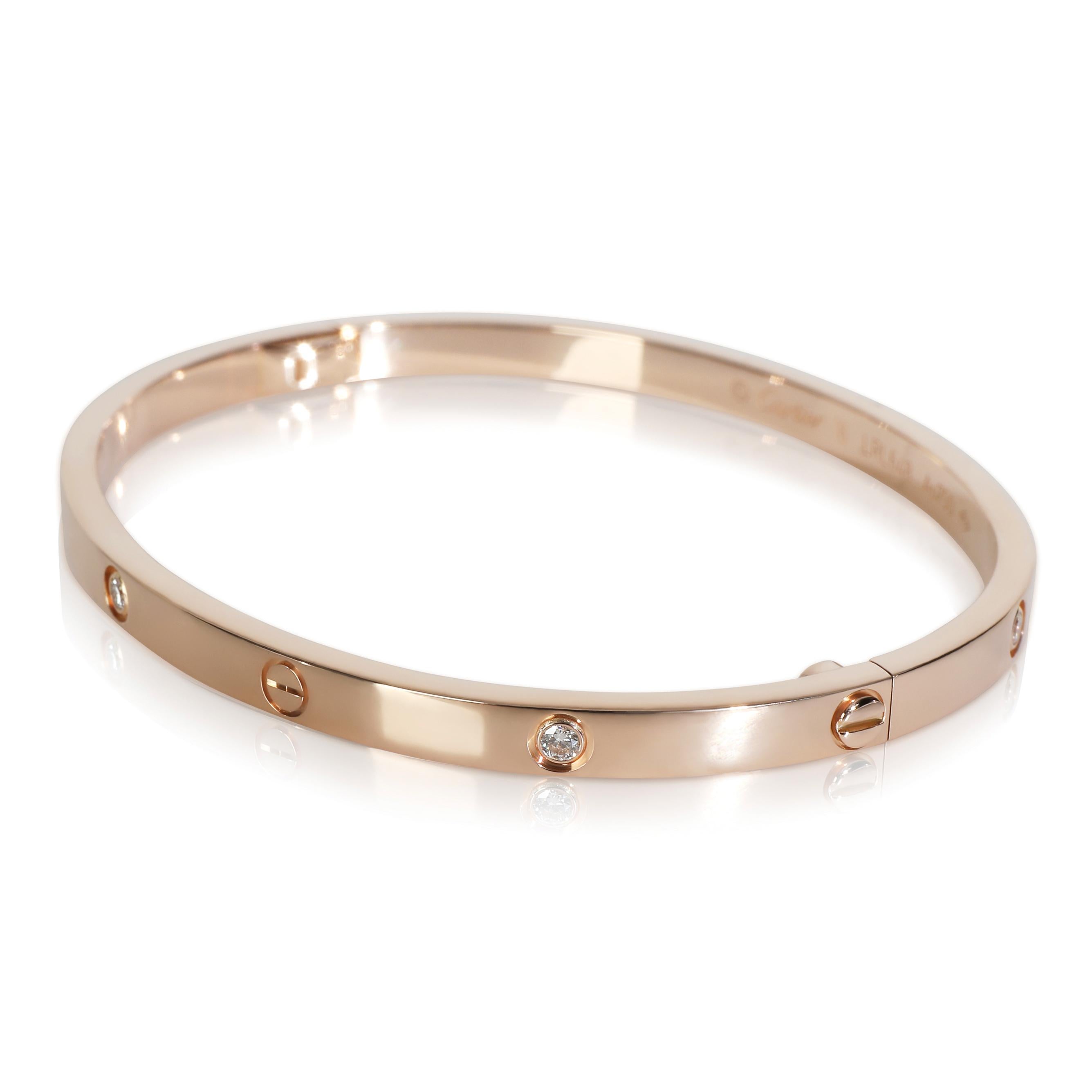 Cartier Rose Gold Diamond Small Model Love-Armband Damen im Angebot