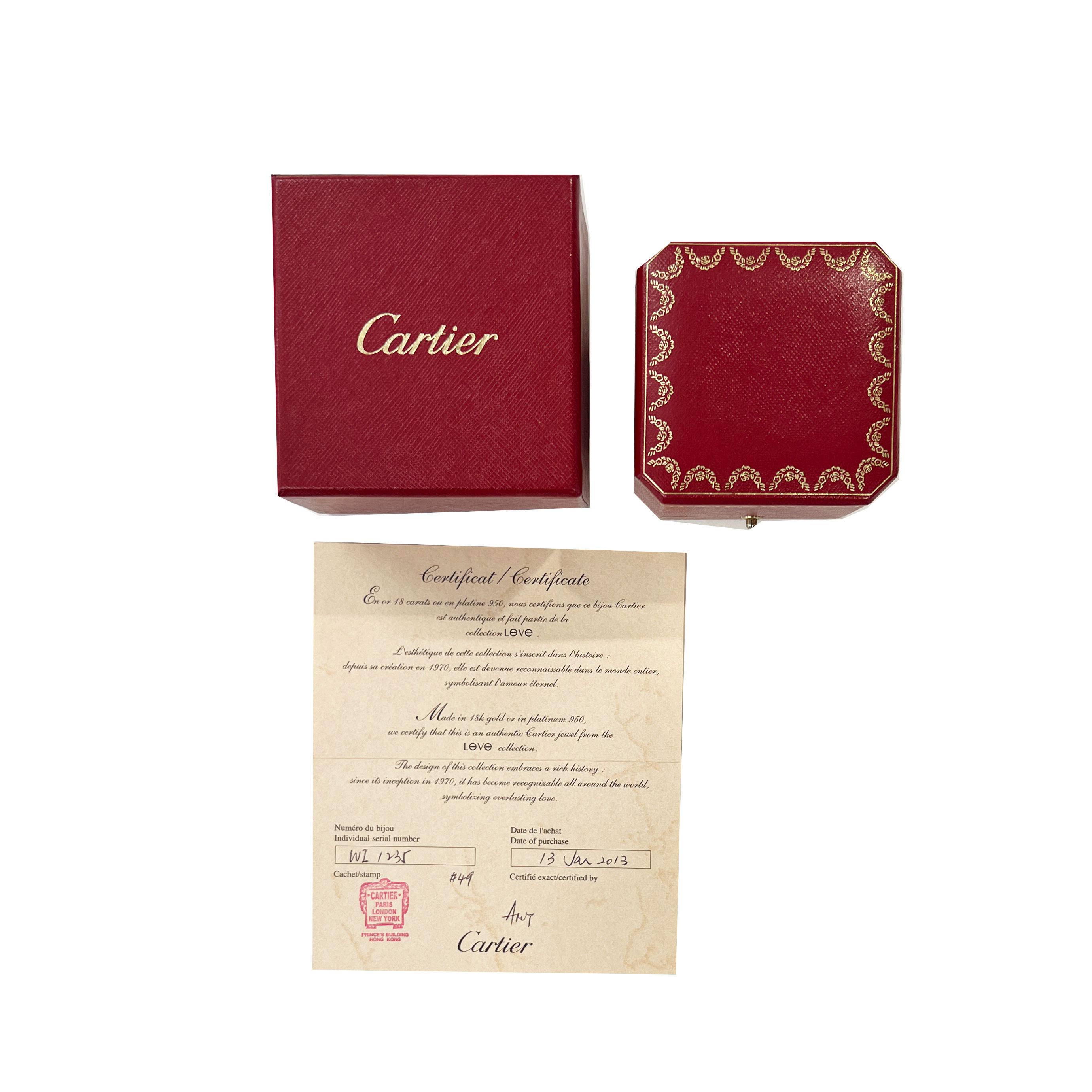 da uomo o donna Cartier Anello dell'Amore in oro rosa con diamante piccolo Model No. in vendita