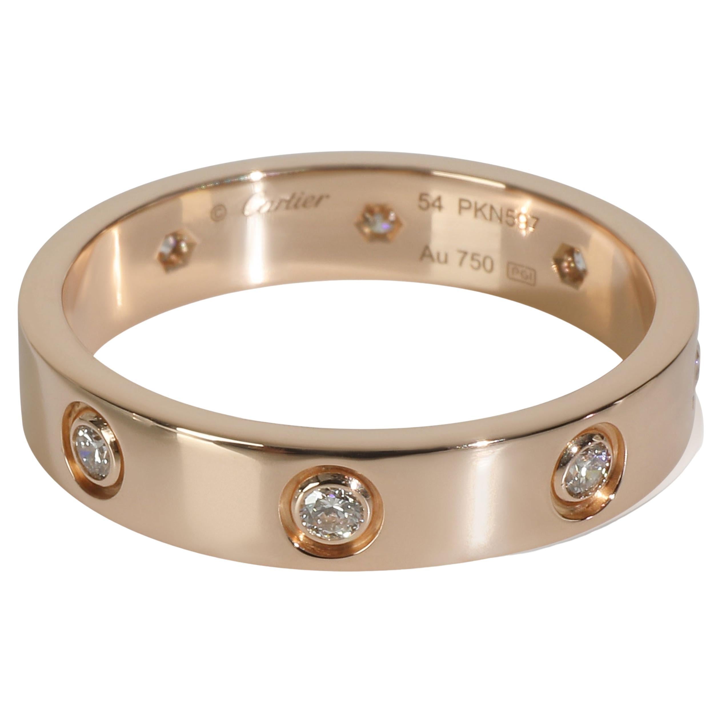 Cartier Rose Gold Diamond Small Model Love Ring
