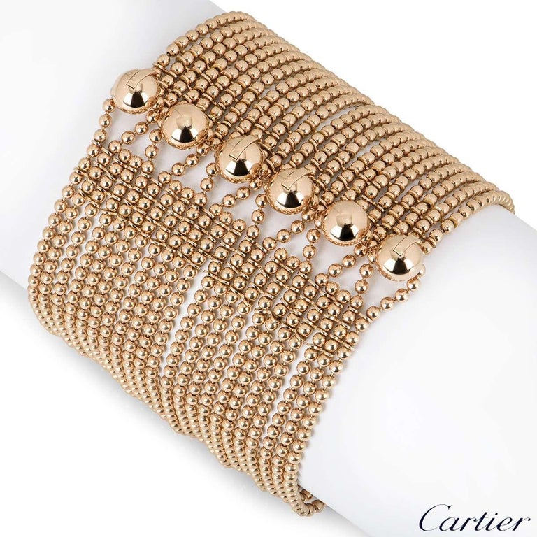 cartier gold bead bracelet