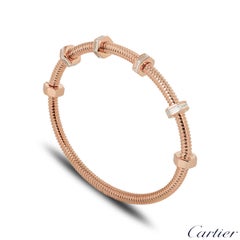 Cartier Rose Gold Ecrou De Cartier Diamond Bracelet N6714516