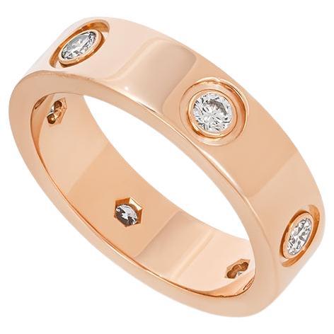 Cartier Rose Gold Full Diamond Love Ring B4097500