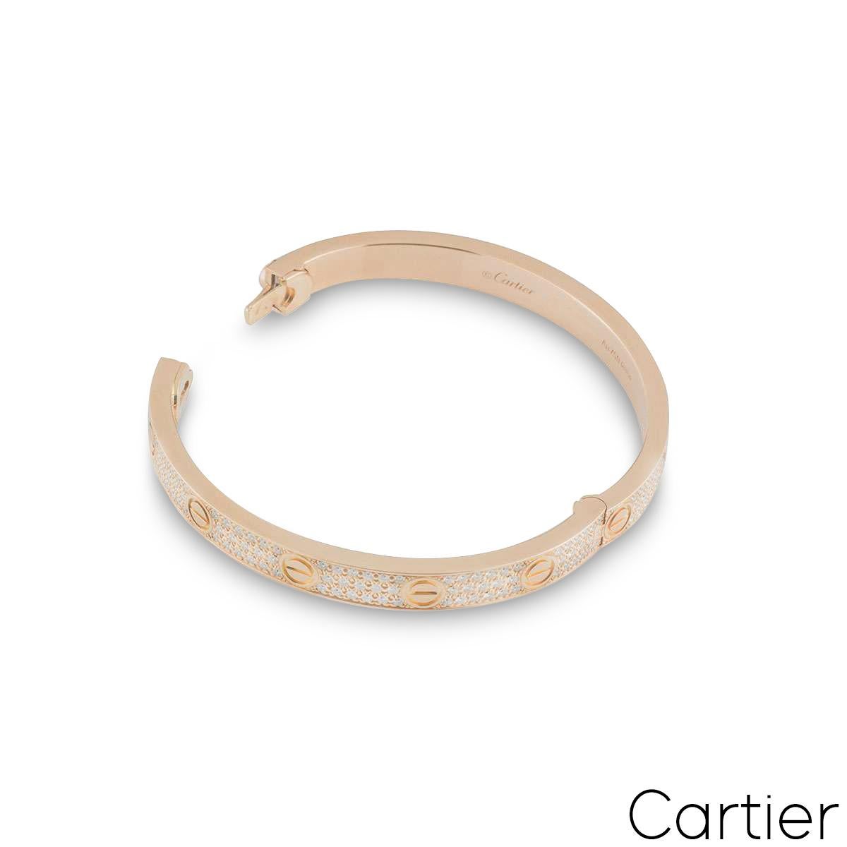 cartier pave love bracelet