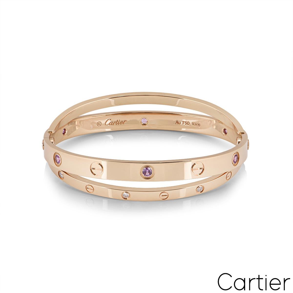 cartier pink sapphire love bracelet