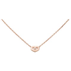 Cartier Rose Gold Heart Pendant Necklace with Diamond