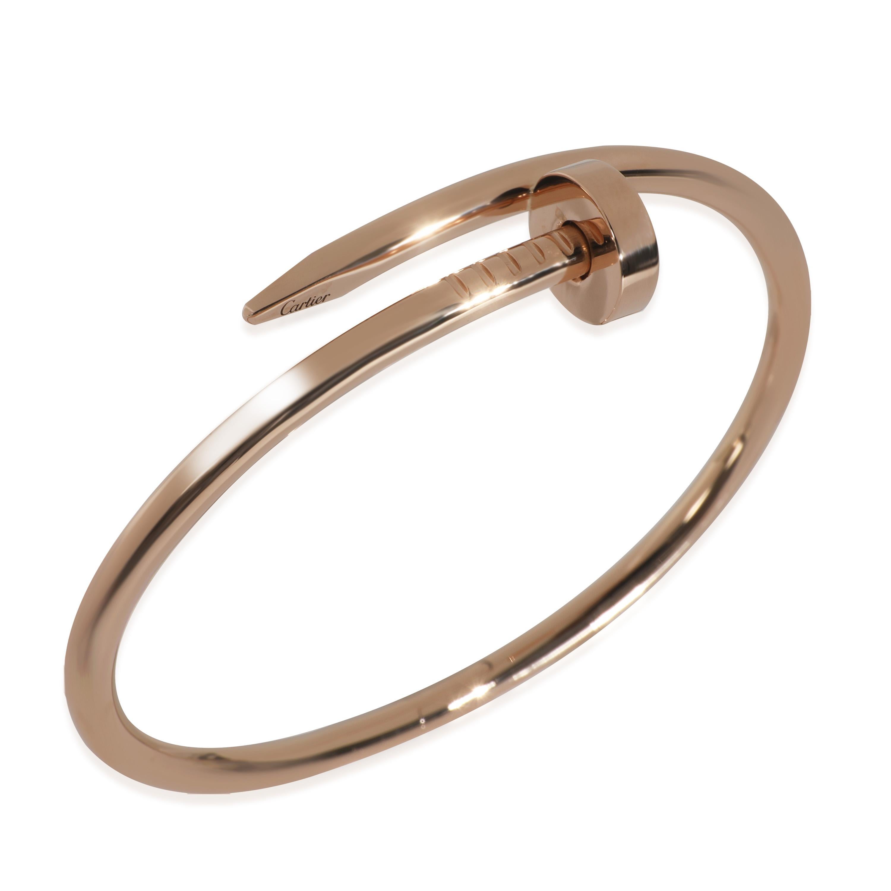 Cartier Oro Rosa  Pulsera Juste Un Clou en Bueno estado para la venta en New York, NY