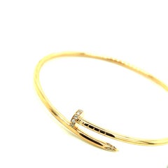 Cartier Rose Gold Juste Un Clou Diamond Bangle Bracelet