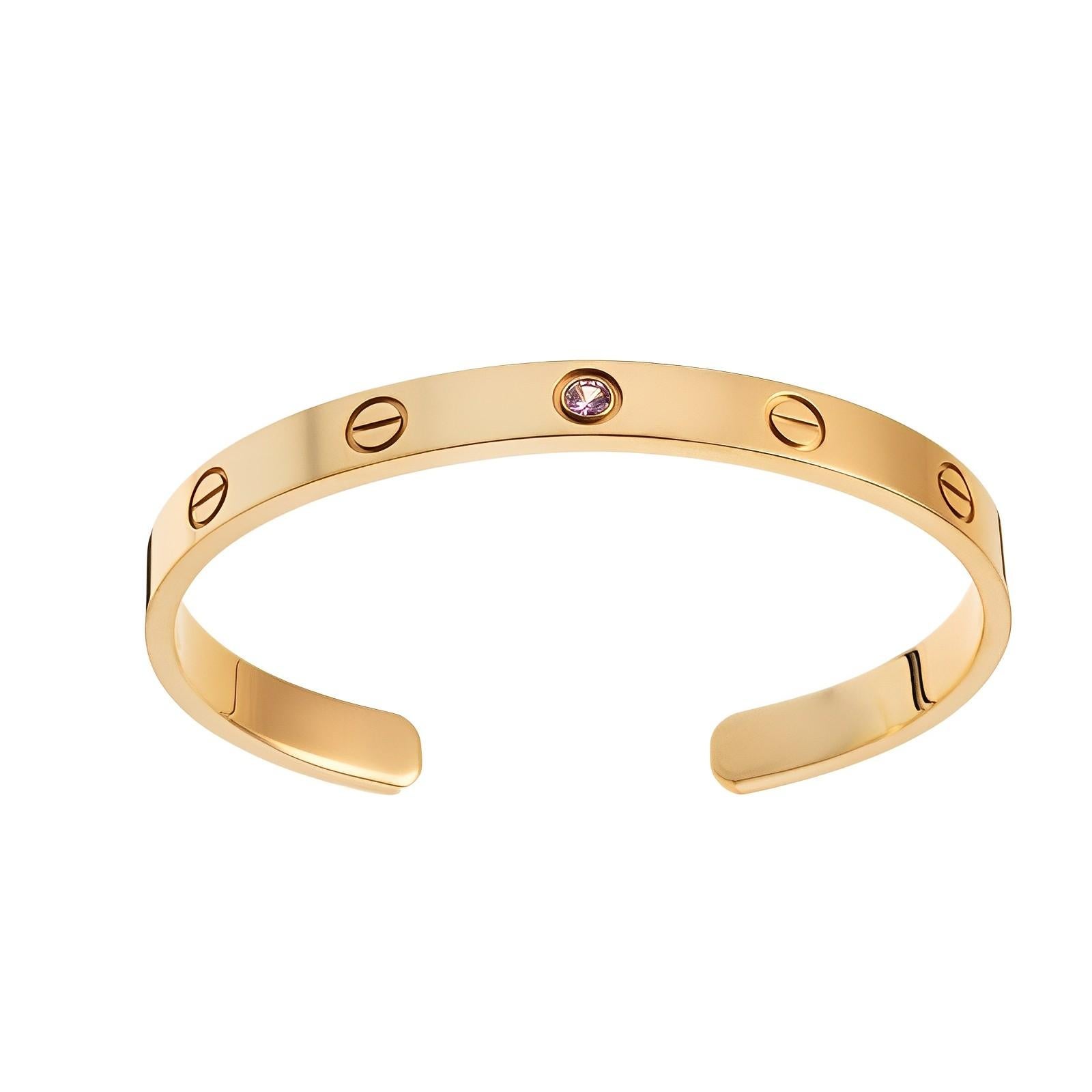 Cartier Rose Gold Love Bangle with Sapphire 1