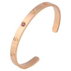 Cartier Rose Gold Love Bangle with Sapphire