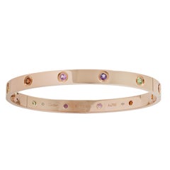 Cartier Rose Gold Love Armreif mit Saphiren:: Granaten und Amethysten