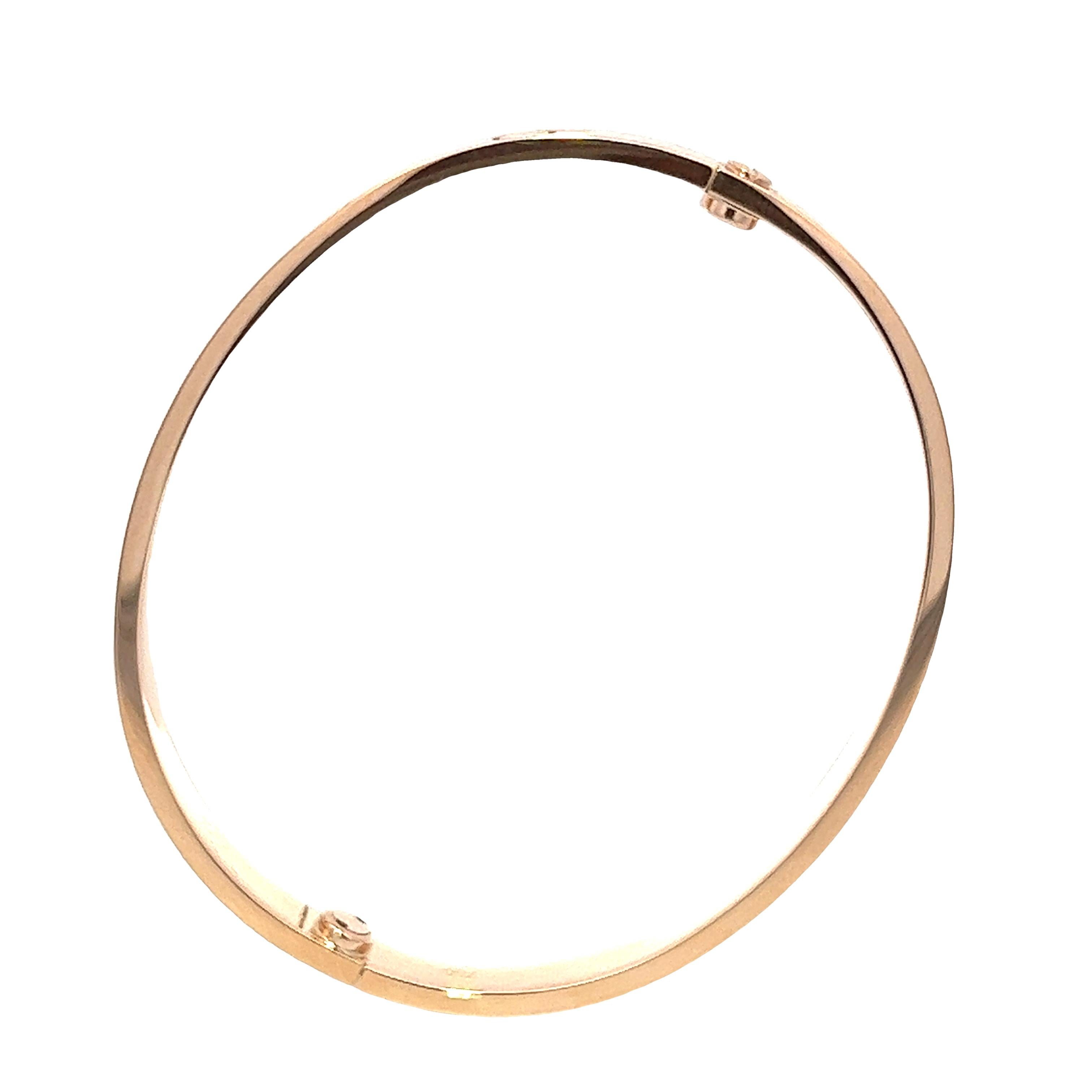 Cartier Rose Gold Love Bracelet 18k, size 18 For Sale 1